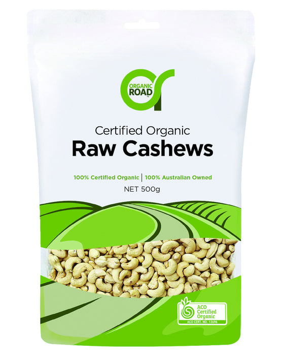 ORGANIC ROAD Raw Cashews 500G