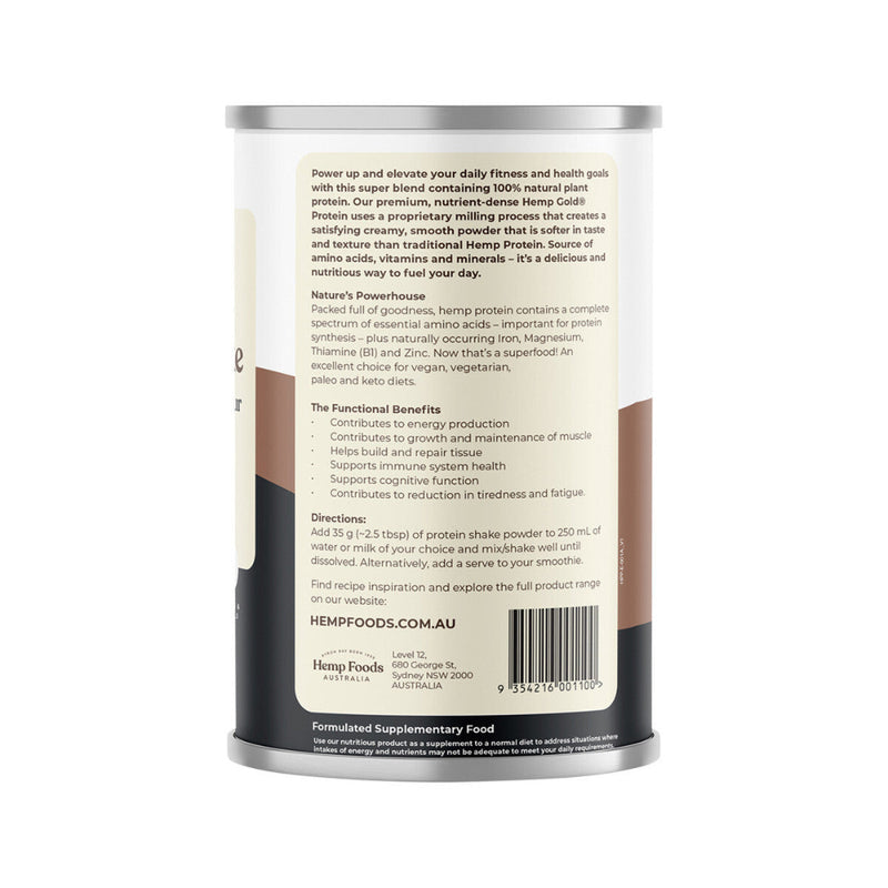 Hemp Foods Australia Organic Hemp Protein Chocolate Espresso Flavour 420g