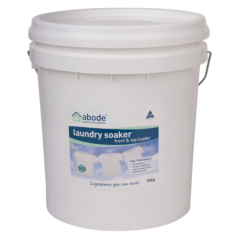 Abode Laundry Soaker Sensitive 15kg – Front & Top Loader, Fragrance-Free, Gentle Stain Remover