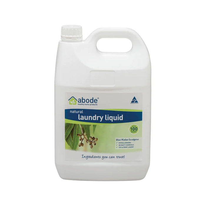Abode Laundry Liquid Front and Top Loader Blue Mallee and Eucalyptus 1L