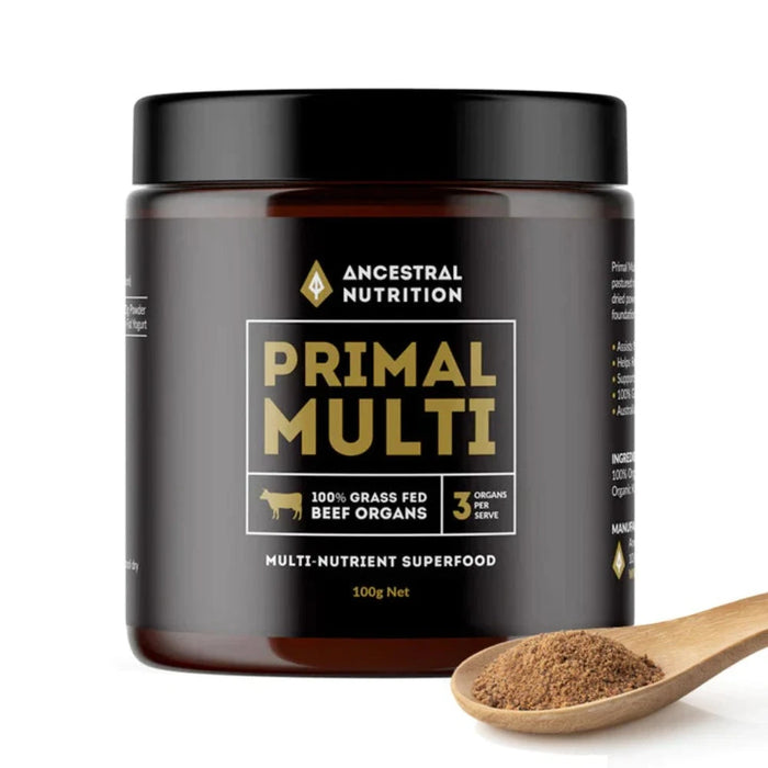 Ancestral Nutrition Primal Multi 100% Beef Organs 100g - Grass Fed Beef Organs