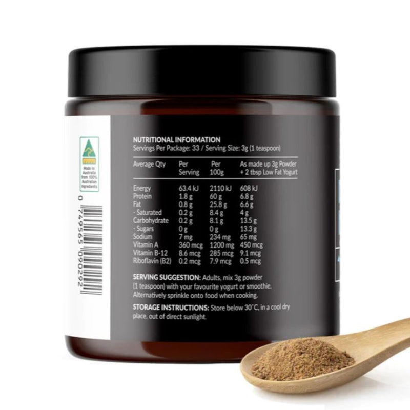 Beef Liver Powder | 100g - Grass Fed Beef Liver Supplements with Natural Iron, Vitamin B12 & Vitamin A - Heart Health and Immunity Primal Energy Powder By Ancestral Nutrition