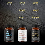Ancestral Nutrition Primal Energy Organic Beef Liver Capsules 100percent Grass Fed Liver Ancestral Nutrition 30 Day Supply