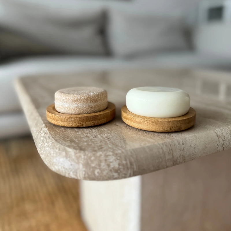 Cooki Haircare Round Bamboo Bar Drainer Dish