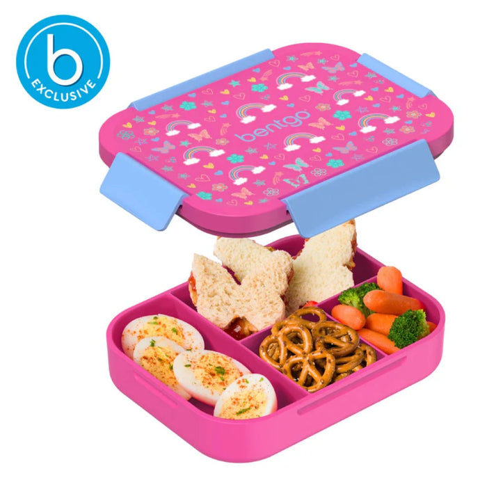 Bentgo Kid's Snap & Go Lunch Box (Rainbows & Butterflies))