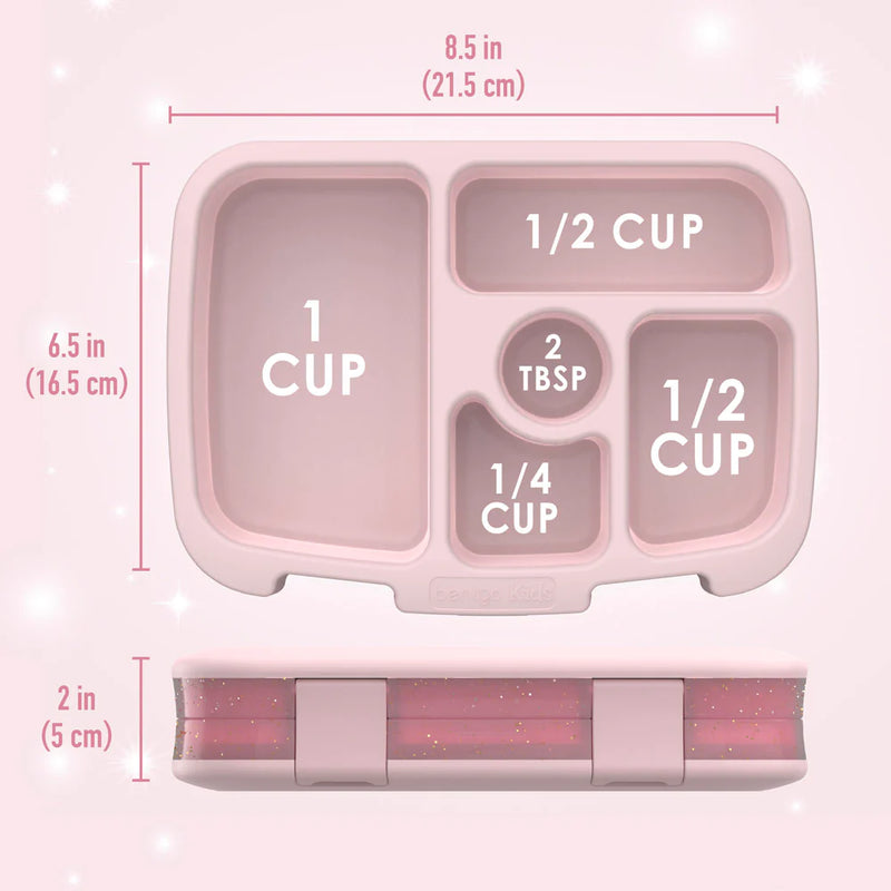Bentgo Kids Bento Lunchbox (Pink Glitter)