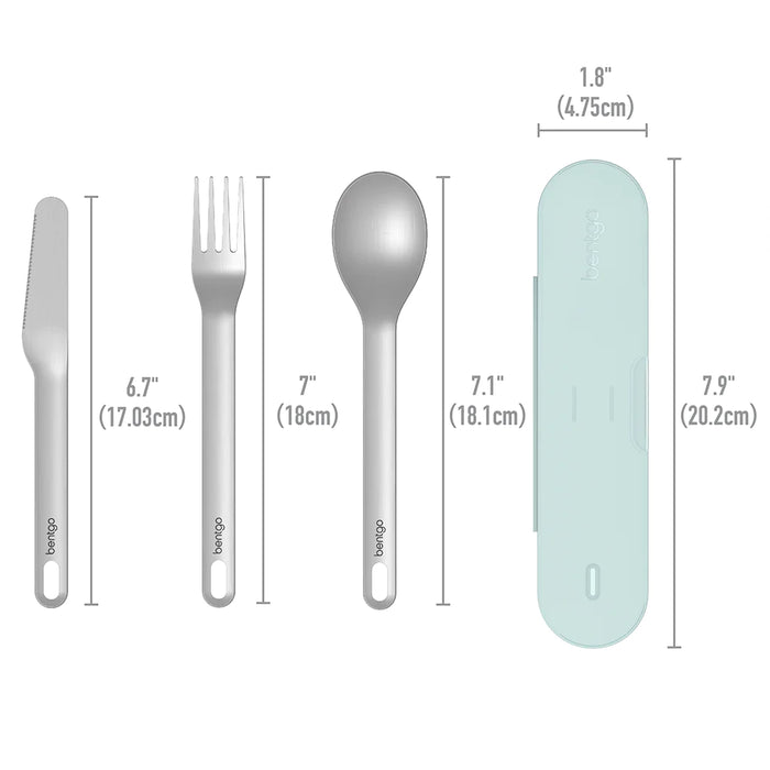 Bentgo S/S Travel Utensil Set Aqua