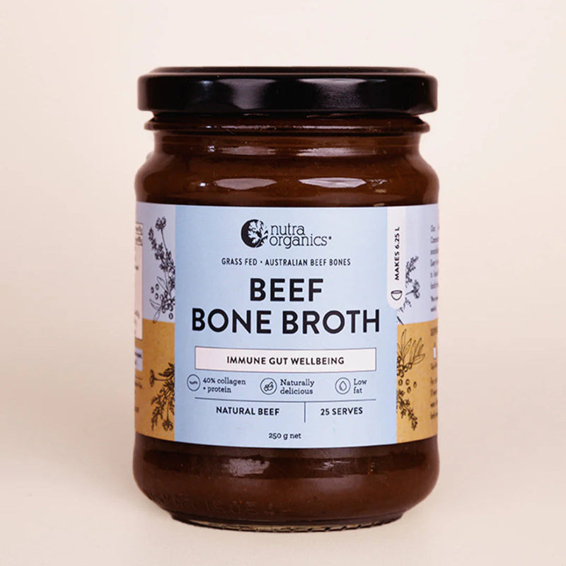 Nutra Organics Beef Bone Broth Concentrate Natural 250g