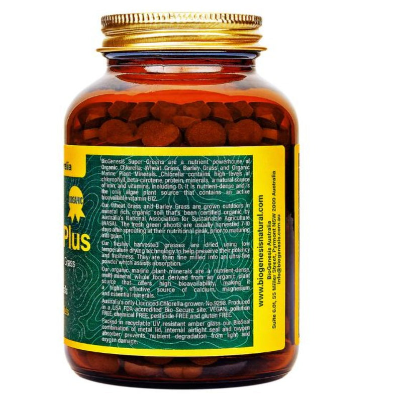 BioGenesis Natural Australia, Australian Organic Super Greens 350 Tablets