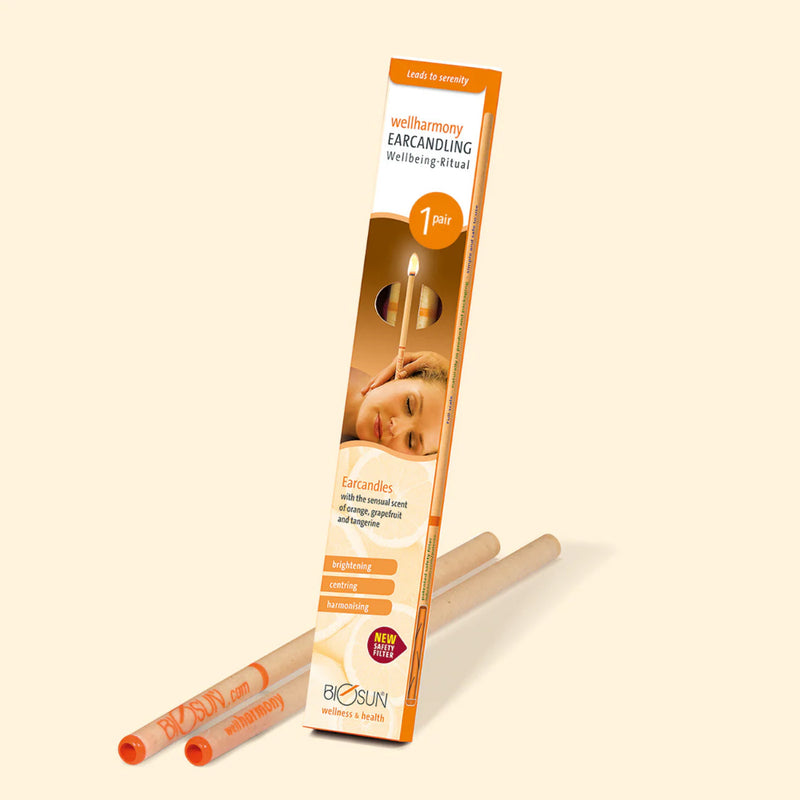 BioSun Ear Candle WellHarmony Orange Grapefruit 1 Pair