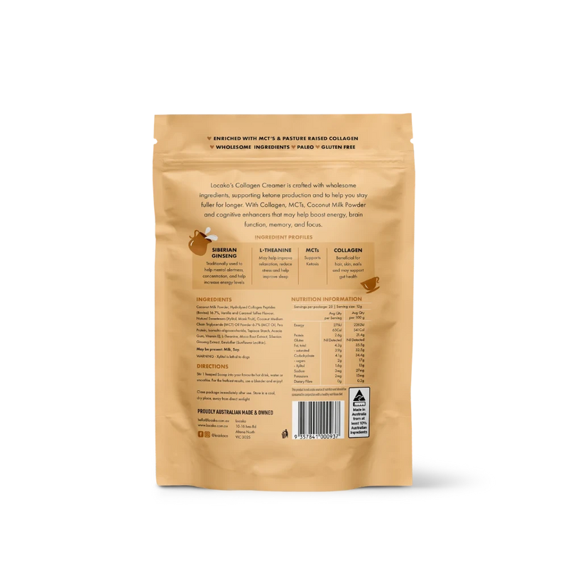 Locako Collagen Creamer Vanilla Toffee 300g