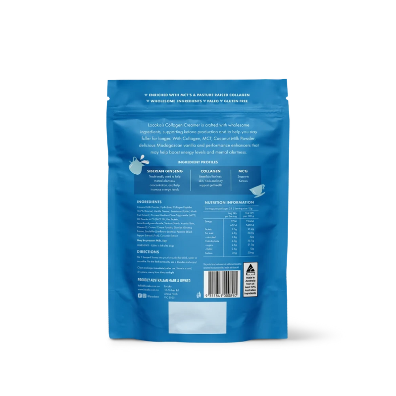 Locako Collagen Creamer Madagascan Vanilla 300g