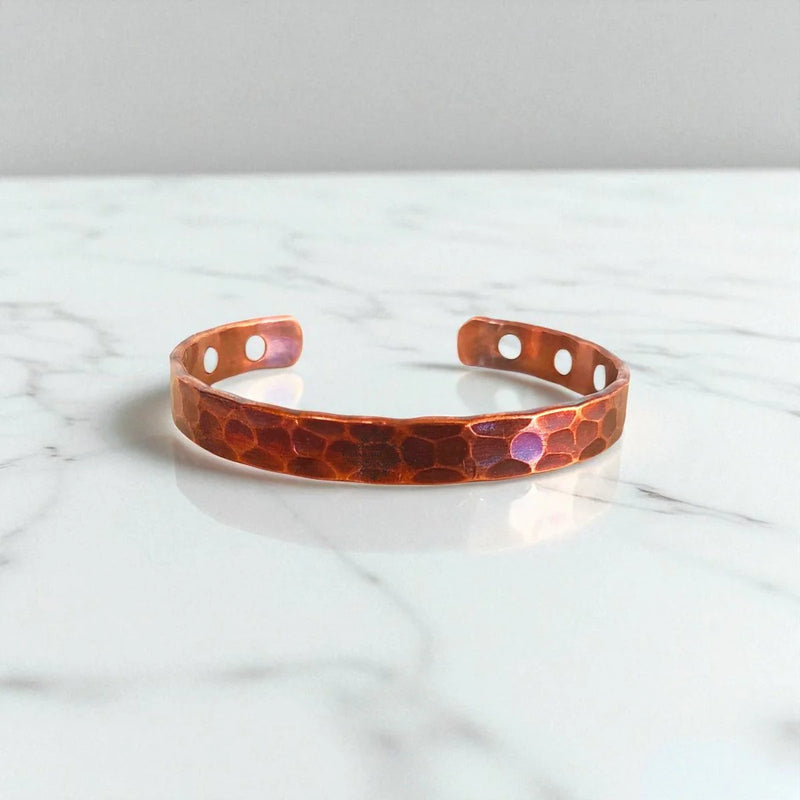 Zurit Premium Copper Magnetic Bracelet Dark Hammered