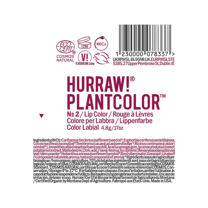 Hurraw PlantColor Lip Color No 3