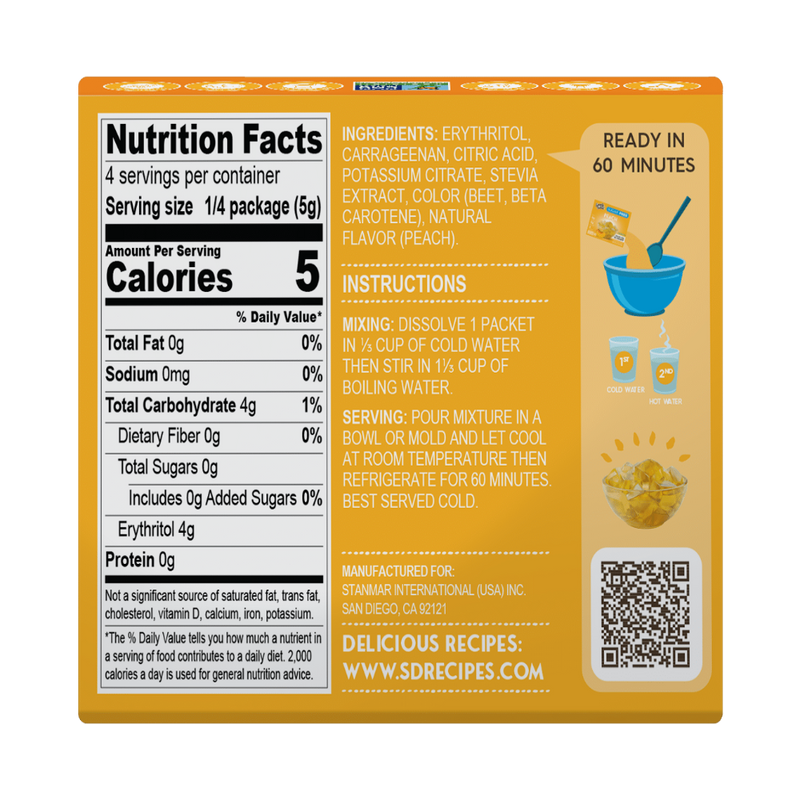 SIMPLY DELISH Jelly Peach Jel 20G