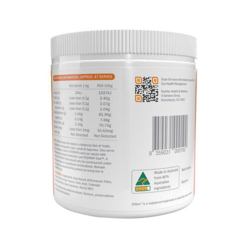 Kfibre Essential Gut Health Powder Orange Flavor 80g
