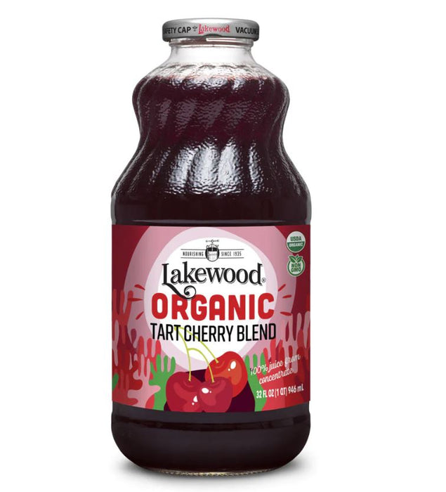 LAKEWOOD Organic Juice, Pure Fruit, Tart Cherry Blend, 946ml Bottle