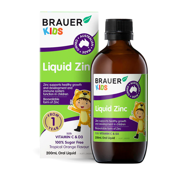 Brauer Baby &Kids Liquid Zinc 200ml oral liquid  ( with VIt C & D3)