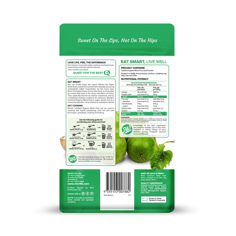 Morelife Organic Monk Fruit 100g