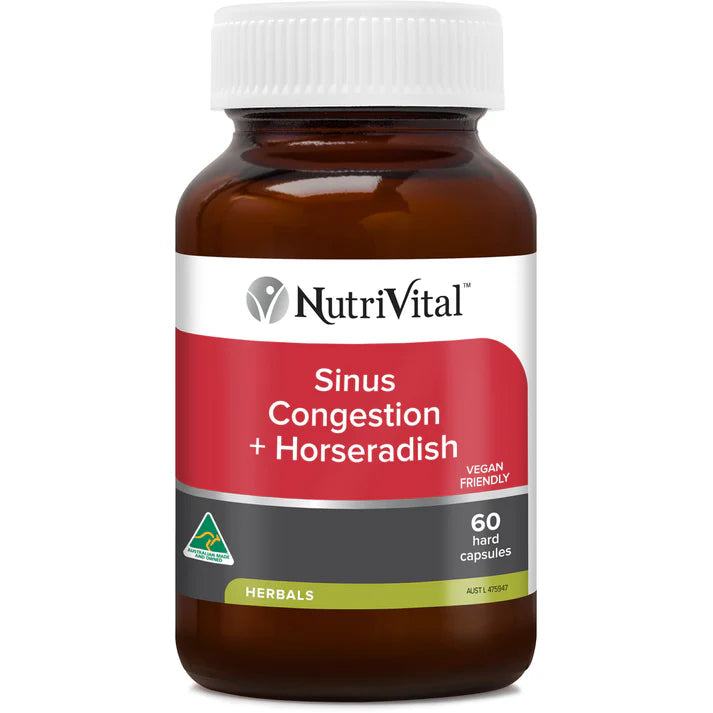 NUTRIVITAL Sinus Congestion + Horseradish 60 Capsules