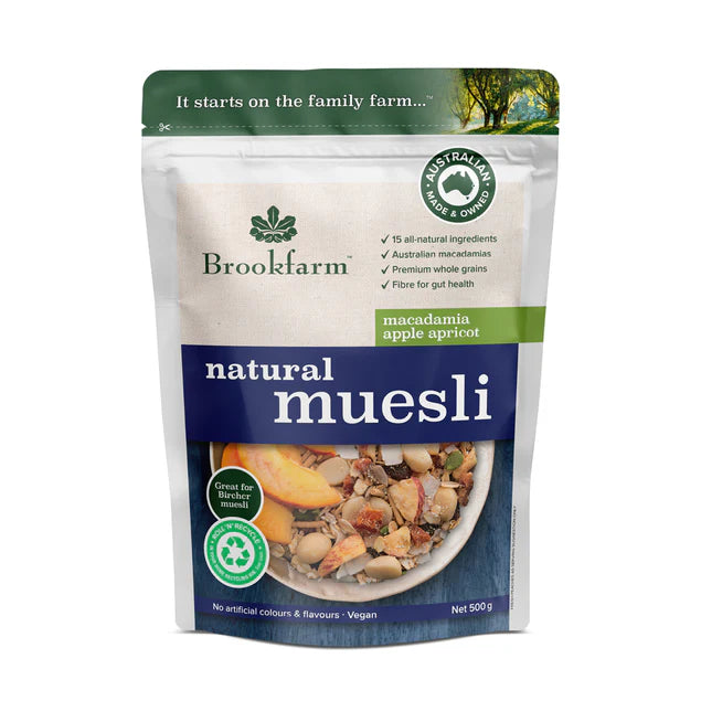 Brookfarm Natural Muesli Apple, Apricot and Macadamia