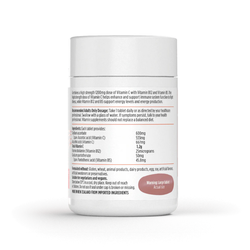 Nutralife High Strength Vit C + B12 & B5 60 tablets