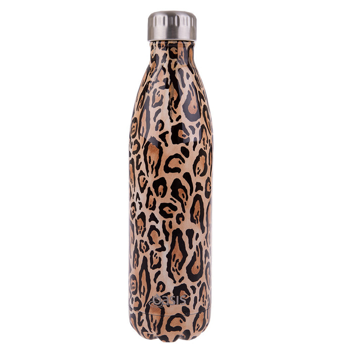 OASIS D/W Ins Drinkbttle Leopard Pr