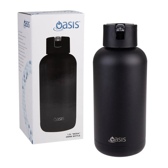 Oasis MODA Drink Water Bottle 1.5L Black
