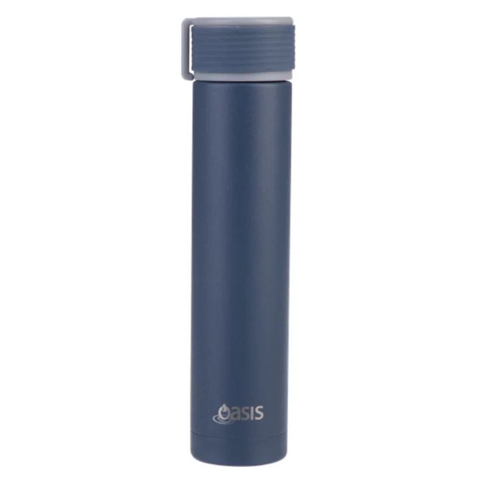 Oasis Skinny Mini S/S Double Wall Ins. Drink Bottle 250ml Indigo — Go ...