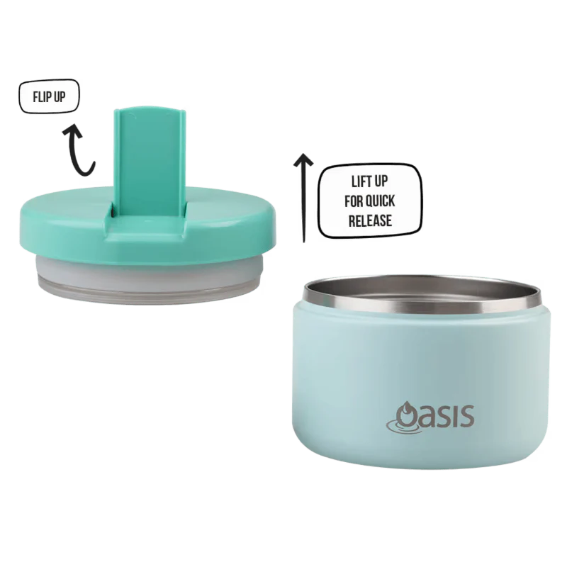 Oasis Food Flask w/ quick release lids 300ml Mint