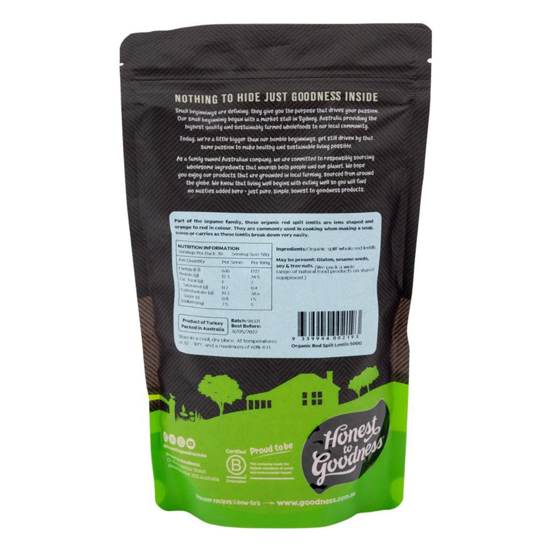 OR Red Split Lentils 500g