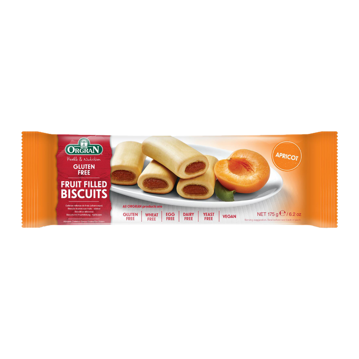 ORGRAN Apricot Fruit Filled Biscuits