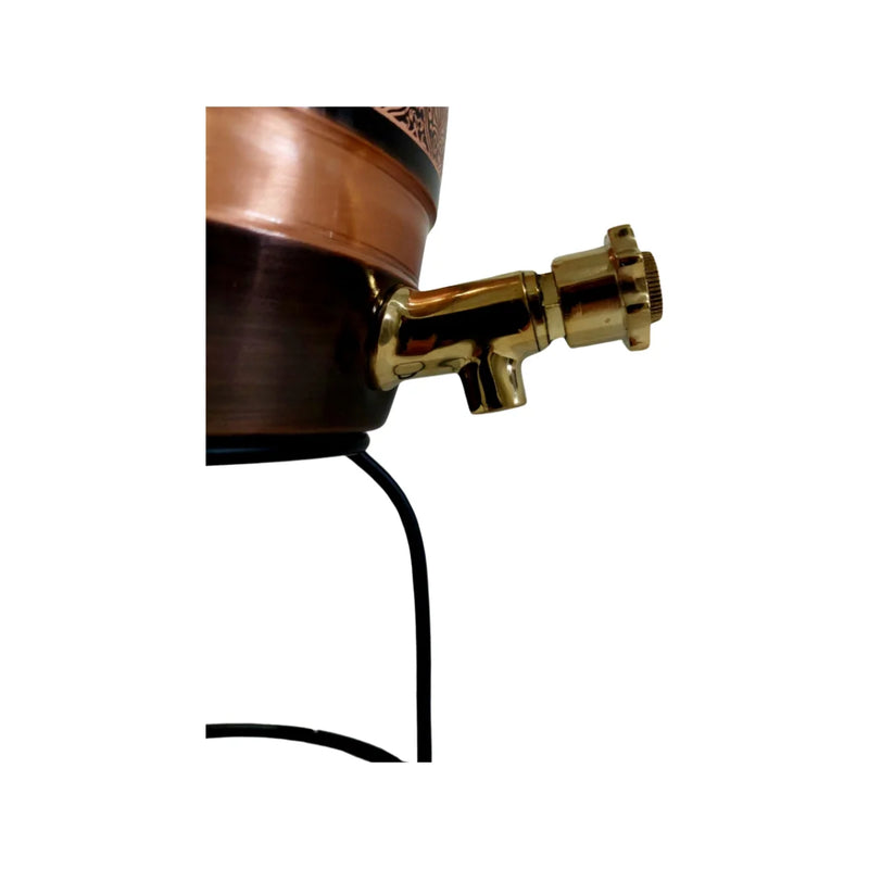 ZURIT Majestic Black Emboss 10L - Premium Copper Water Dispenser - Copper Water Pot Jug