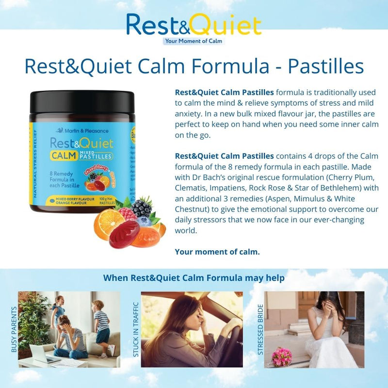 Rest & Quiet Calm Mixed Pastilles Jar 100g