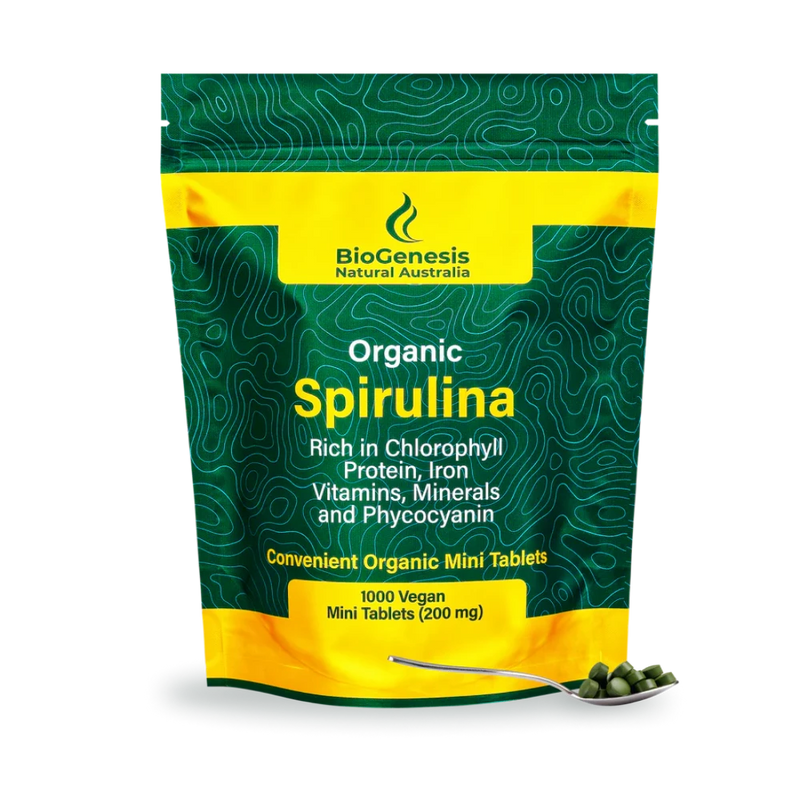 BioGenesis Australian Organic Spirulina & Chlorella 1000 mini tablets Stand-up Sachet