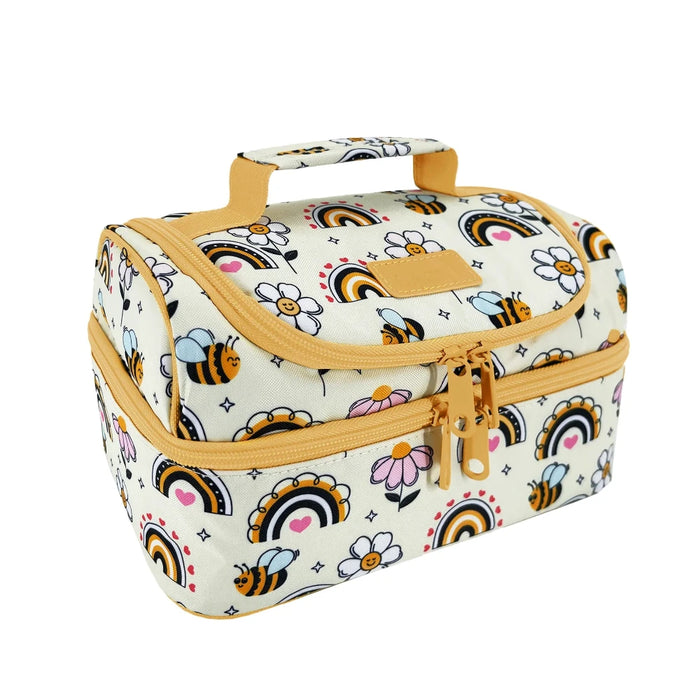 Sachi Double Decker Lunch Bag (Busy Bees)