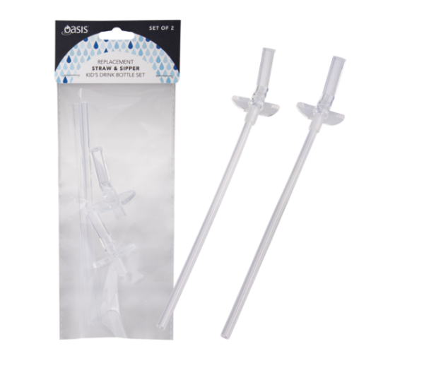 Oasis Replacement Straw Set 2 Kid's Bottle 550ml