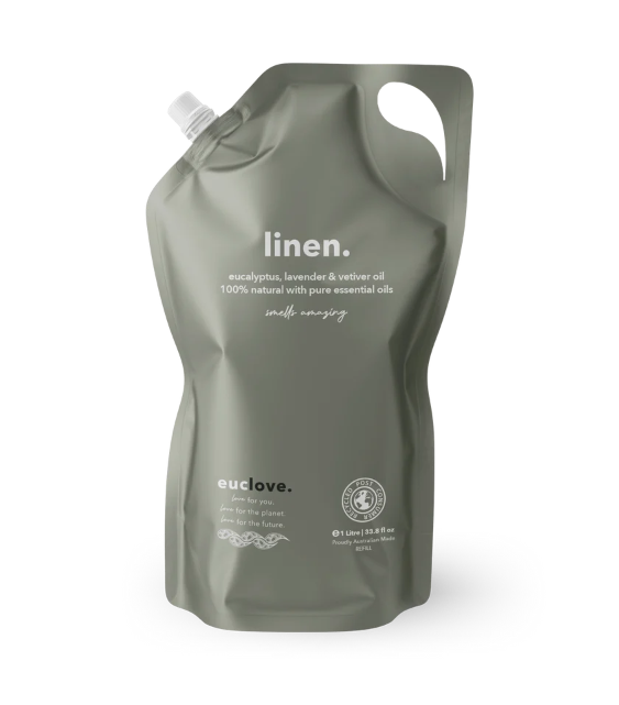 Euclove Linen Spray Refill 1L | Australian Made, Ethical Packaging, Vegan & Cruelty Free