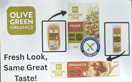 Olive Green Organics Gluten Free Red Lentil & Quinoa Pasta Penne Rigate 250g