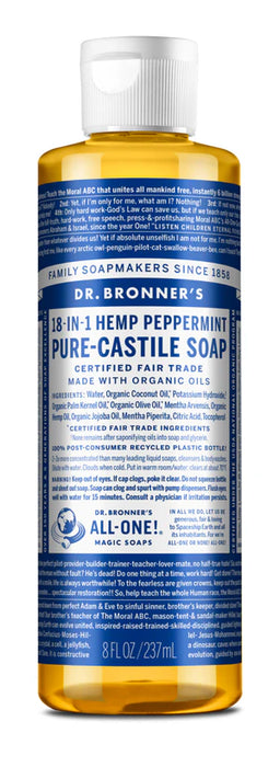 DR BRONNERS Liquid Soap Peppermint 237ml
