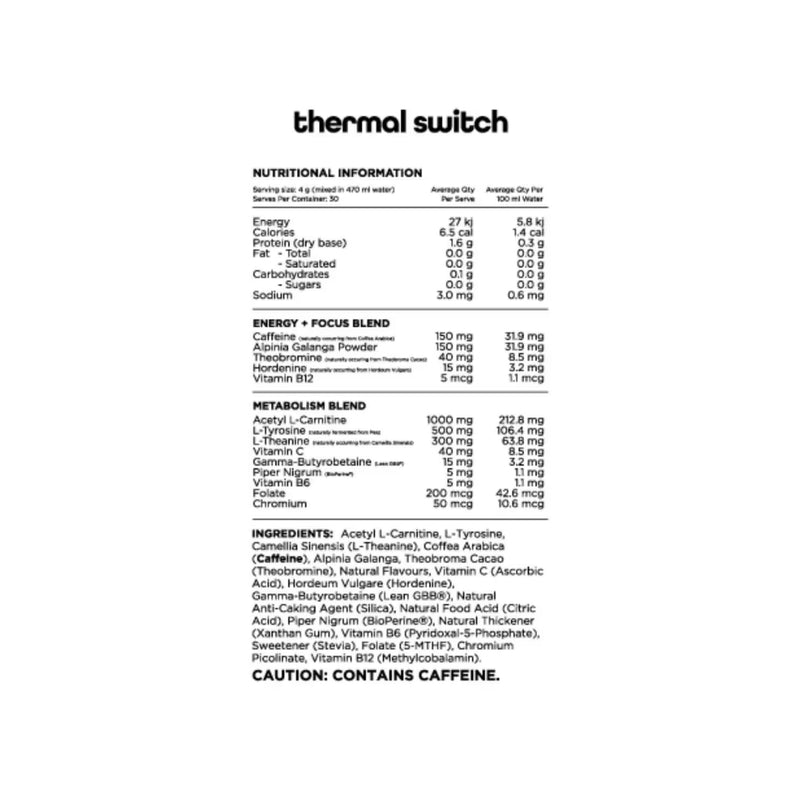 Switch Nutrition Thermal Energy Formula 120g (Strawberry)
