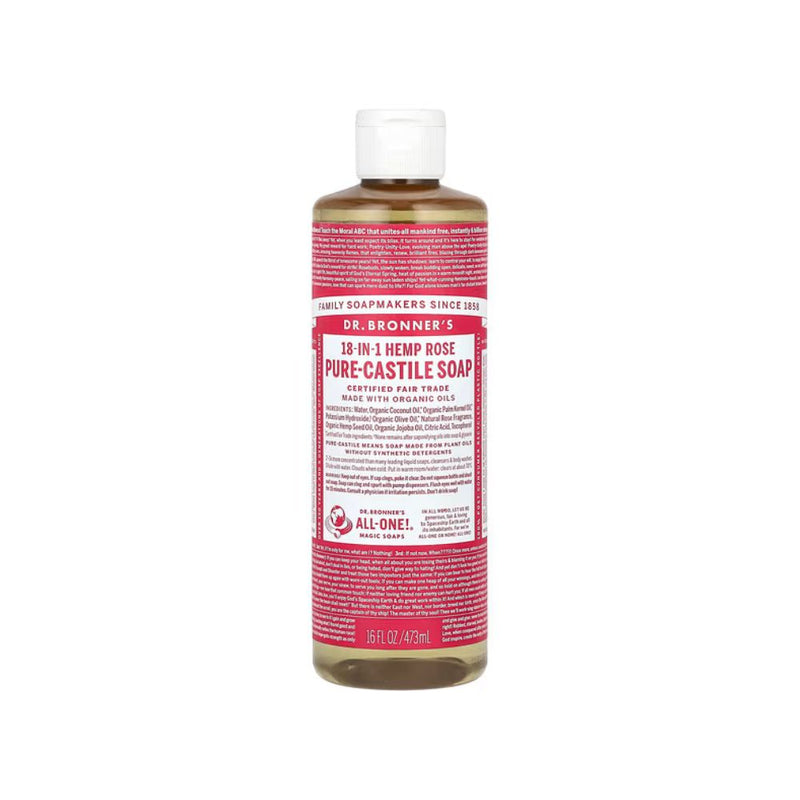 Dr Bronner's Castile Soap Hemp Rose 473ml