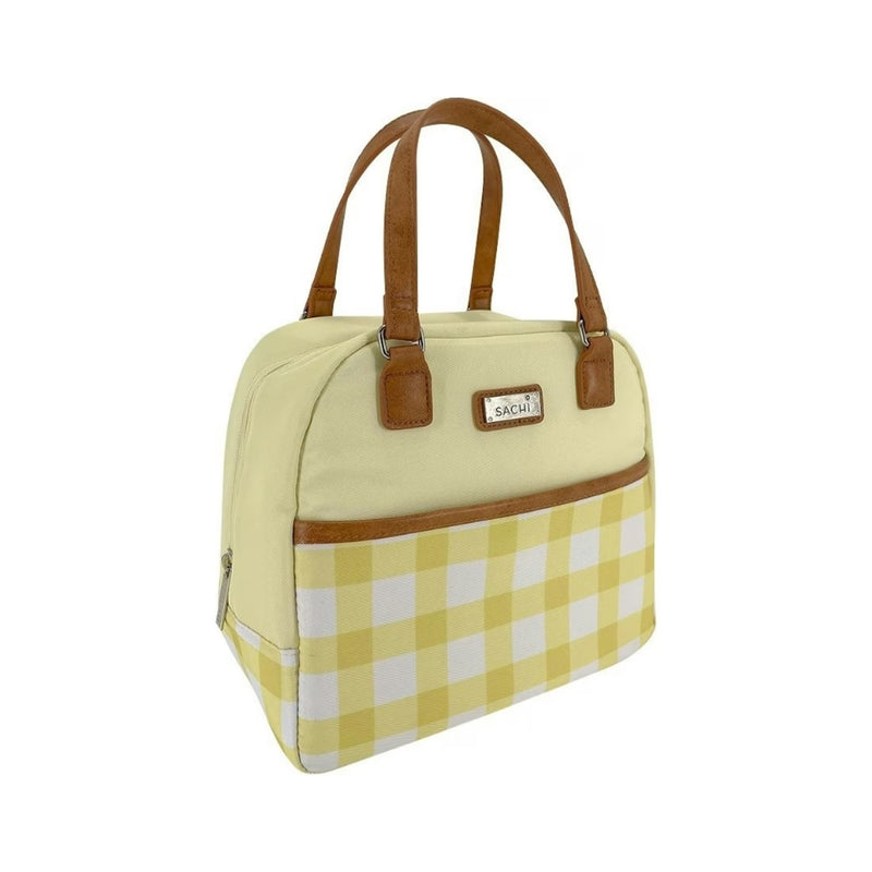Sachi insulated Cali lunch bag Daffodil Gingham