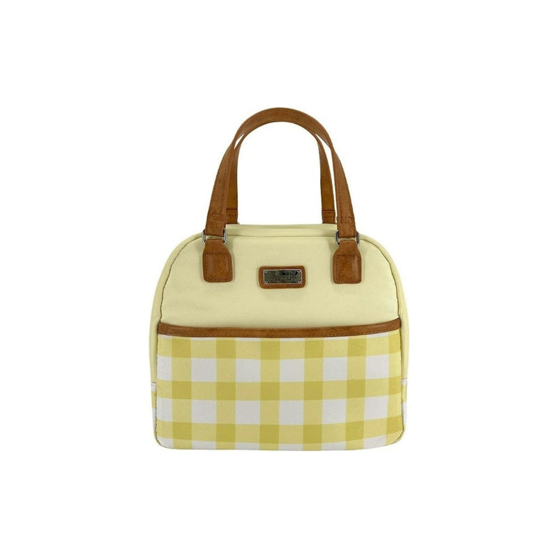 Sachi insulated Cali lunch bag Daffodil Gingham