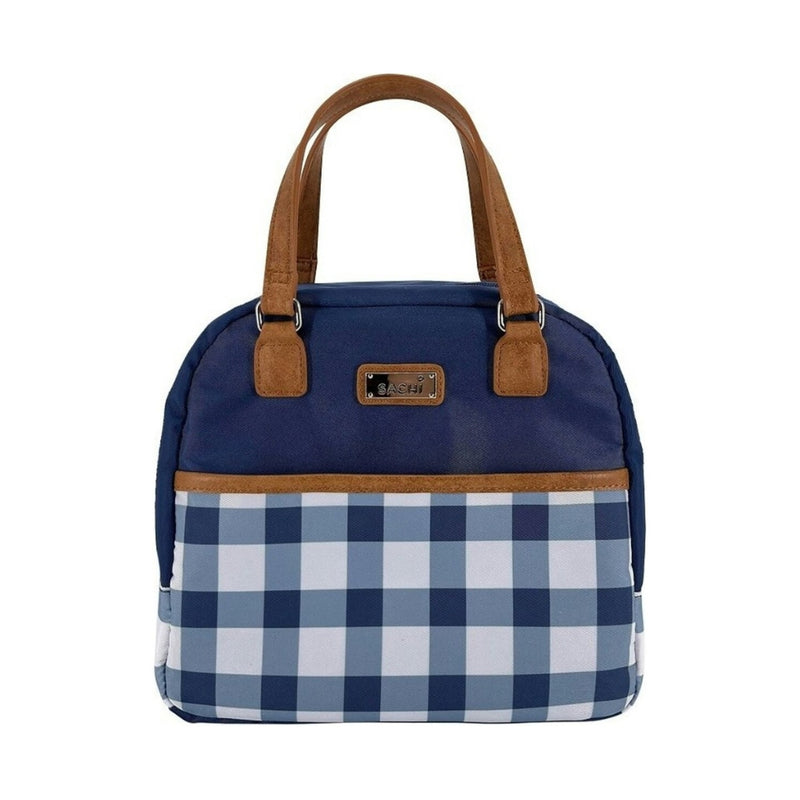 Sachi insulated Cali lunch bag Indigo Gingham
