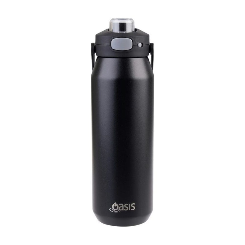 Oasis Ceramic Capri Drink Bottle 1L Black
