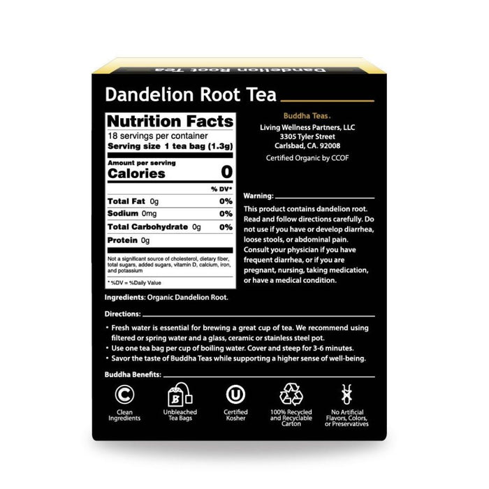 Buddha Teas Dandelion Rot 18tb