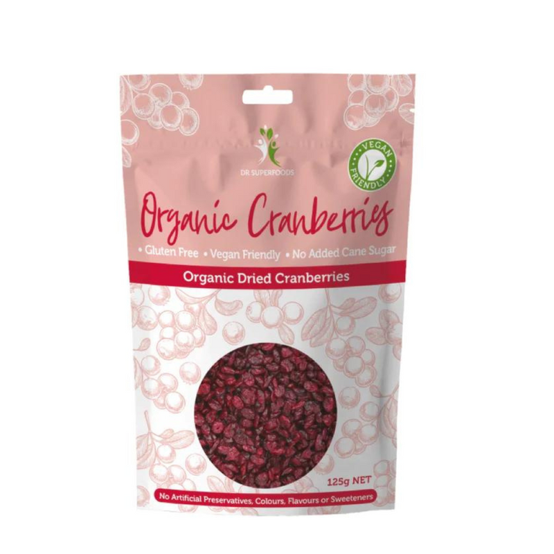Dr superfoods Dried Cranberries Organics 125g