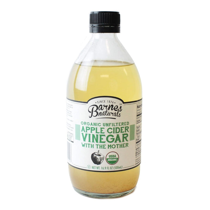 BARNES NATURALS Apple Cider Vinegar Unfiltered and Contains The Mother