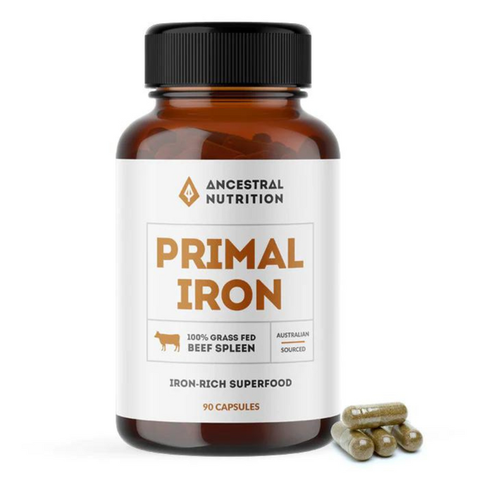 Ancestral Nutrition Primal Iron 90caps 100% Beef Spleen